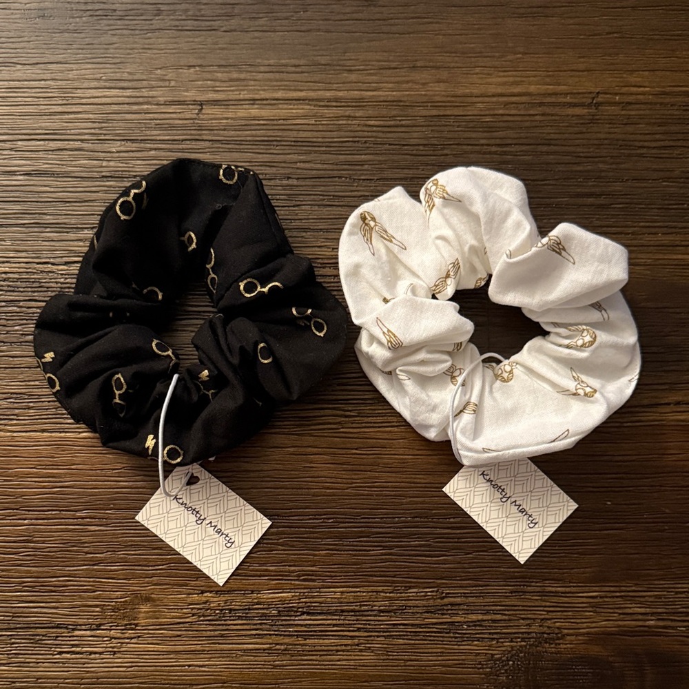 Set of 2 Harry Potter Theme Hair Scrunchies NWT